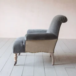 Bella Grey Velvet Armchair