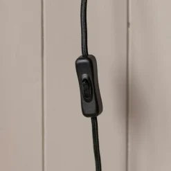 Black and Cream Seagrass Dish Wall Light