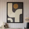 Black and White Abstract Jute Wall Art