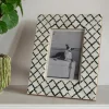 Black and White Moroccan Print Bone Frame
