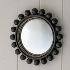 Black Bobble Convex Wall Mirror