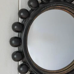 Black Bobble Convex Wall Mirror