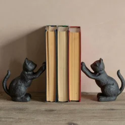Black Cat Cast Iron Bookends