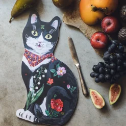 Black Cat Serving Board