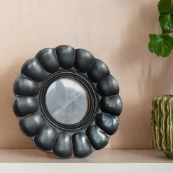Black Floral Scalloped Frame