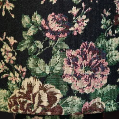 Black Floral Tapestry Table Lamp