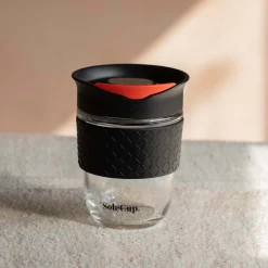 Black Glass Travel Mug