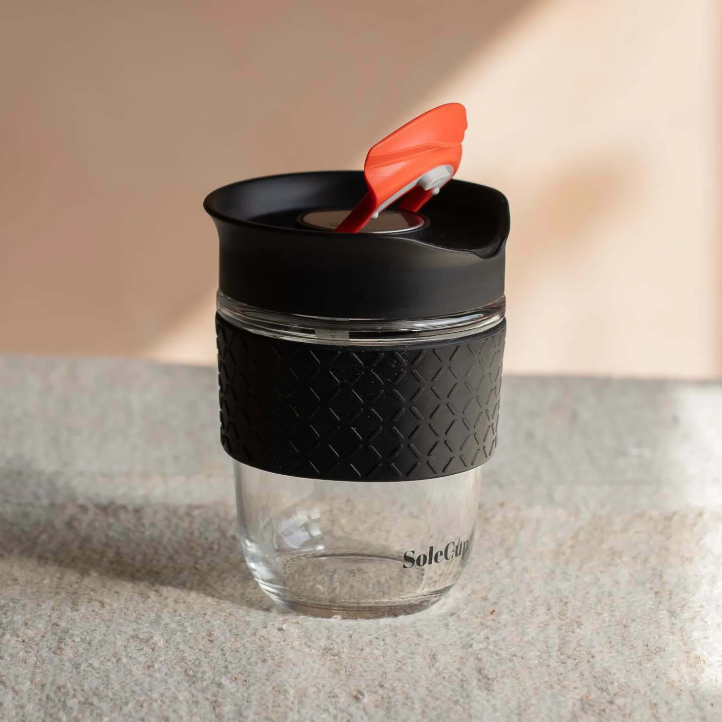 Black Glass Travel Mug