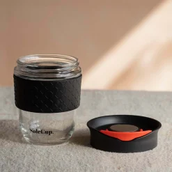 Black Glass Travel Mug