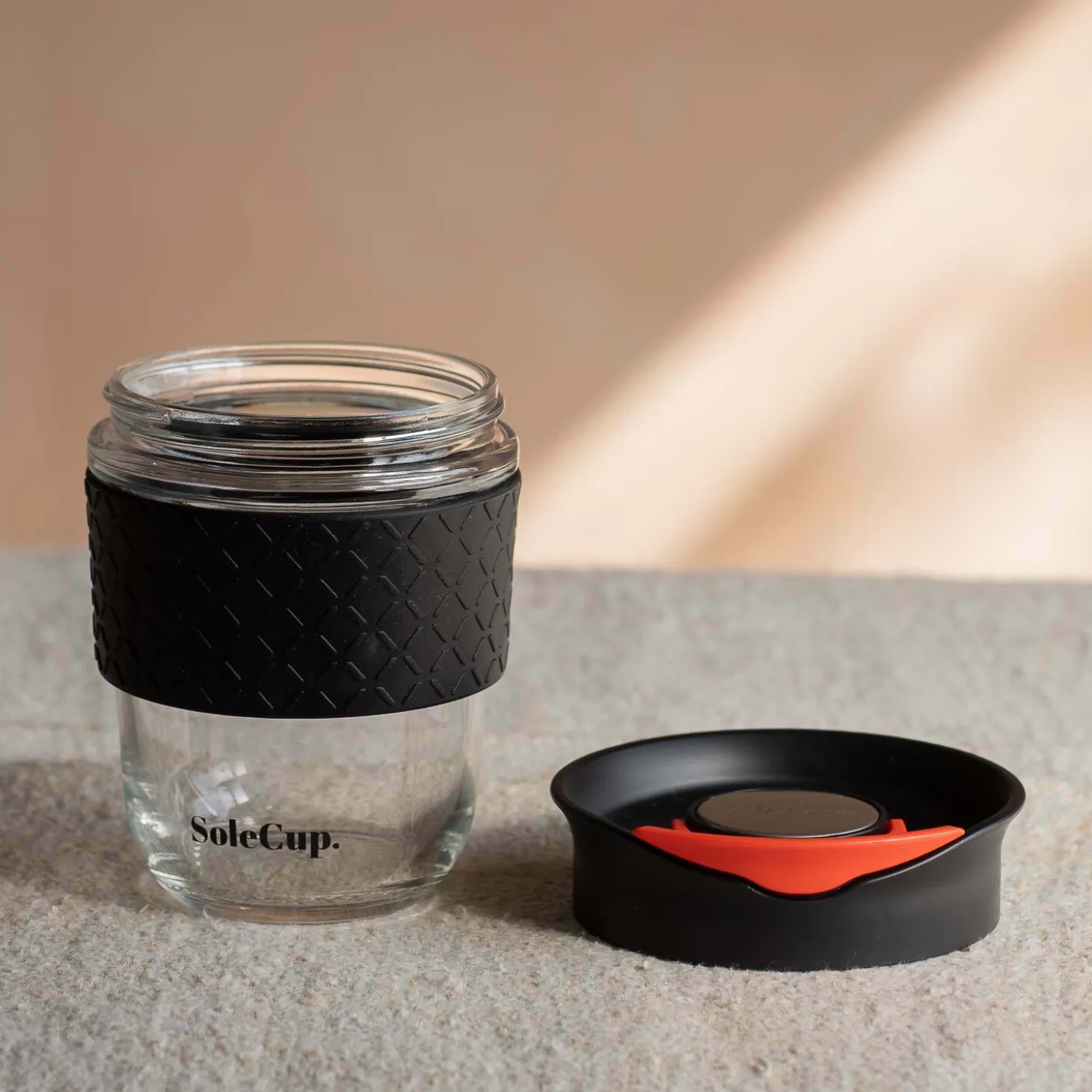 Black Glass Travel Mug