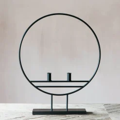 Black Hoop Candle Holder