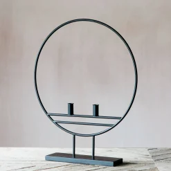 Black Hoop Candle Holder
