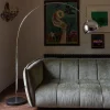 Black Marble and Chrome Floor Lamp