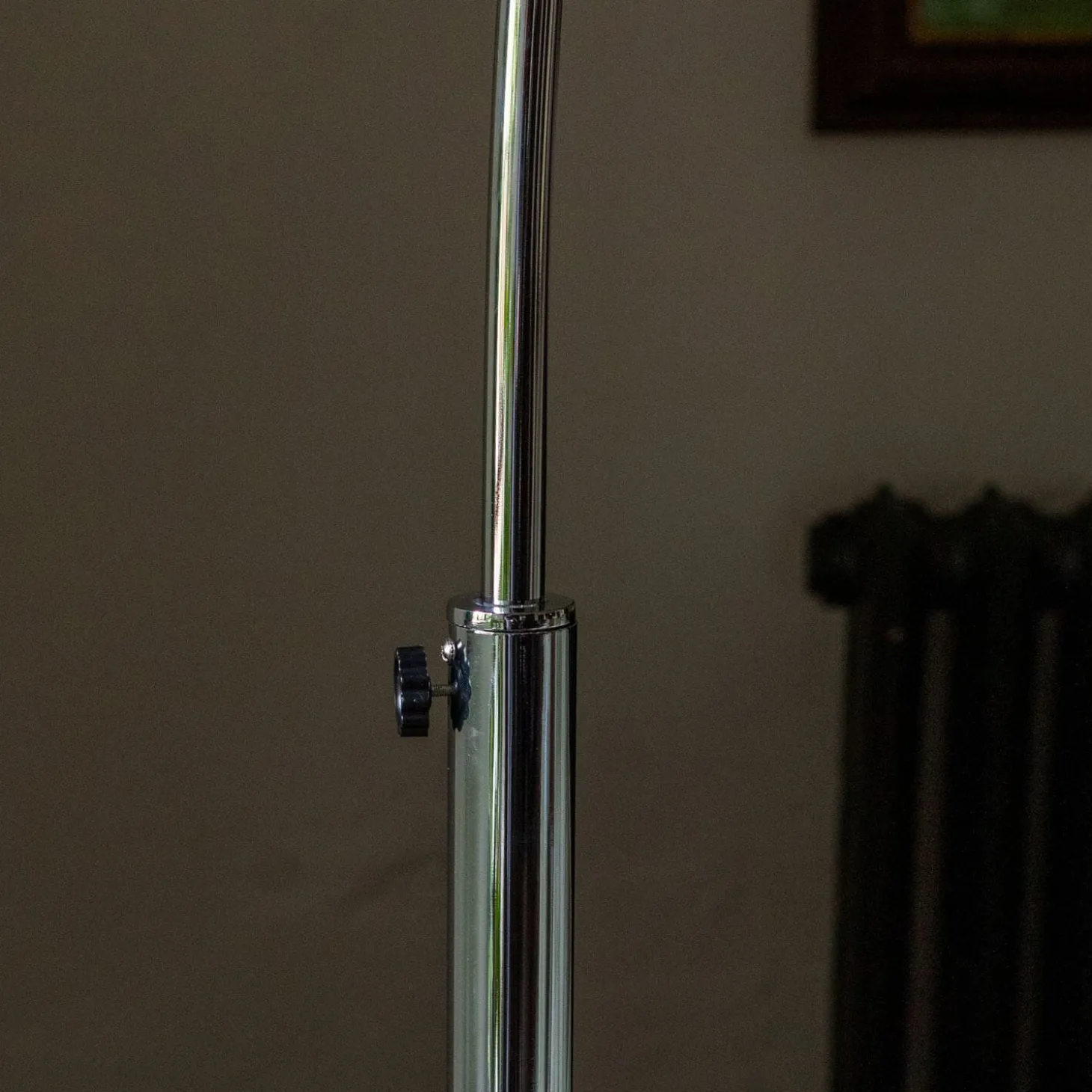 Black Marble and Chrome Floor Lamp