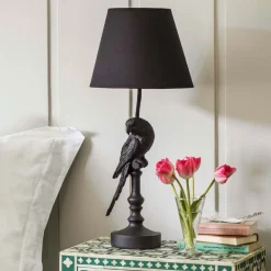Black Parrot Lamp with Shade