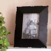 Black Scalloped Bone Photo Frame