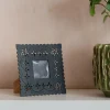 Black Scalloped Square Photo Frame