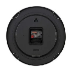 Black with Red Hands Factory Wall Clock
