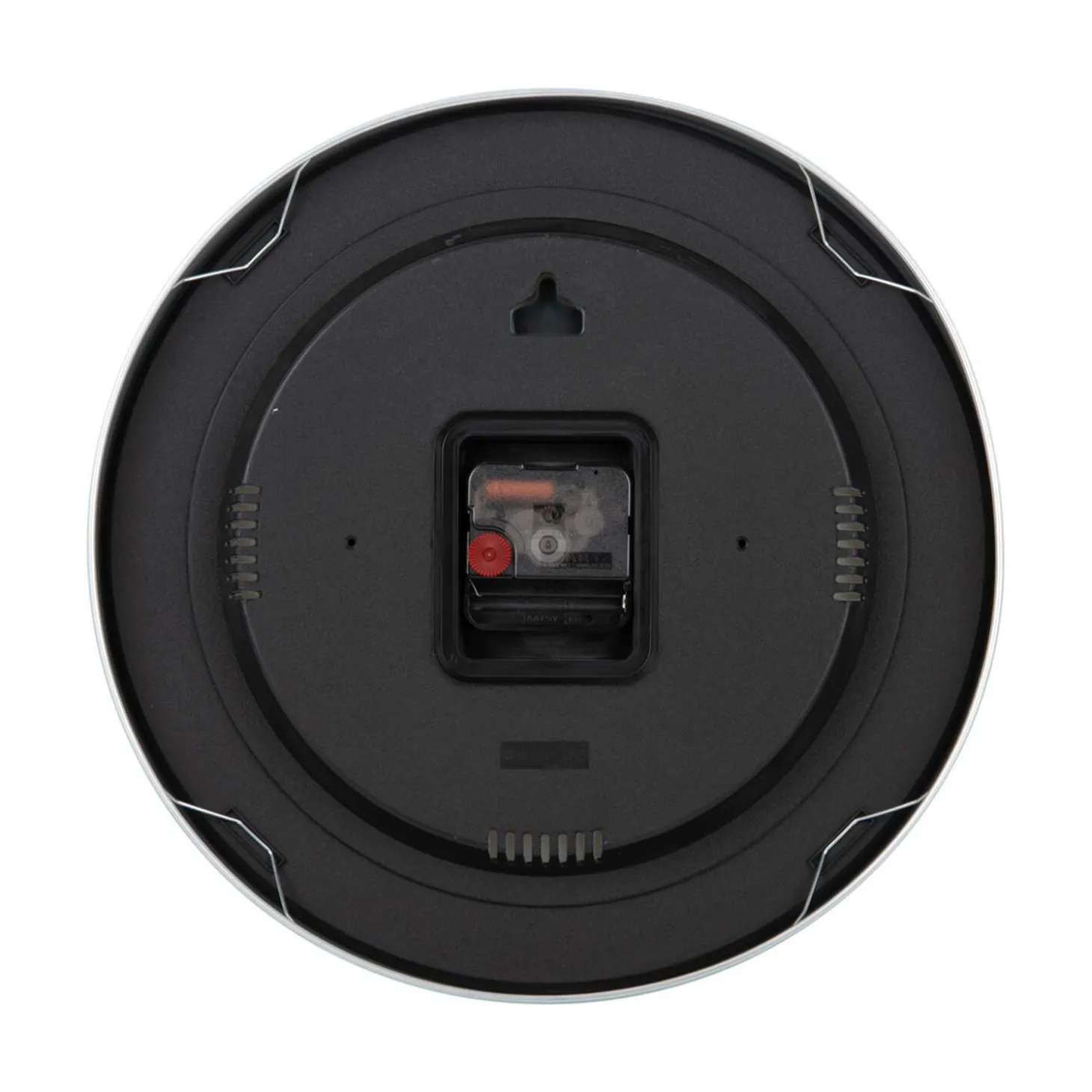Black with Red Hands Factory Wall Clock