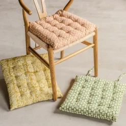 Block Printed Floral Seat Pads