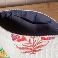 Bloom Floral Block Printed Wash Bag