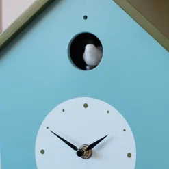 Blue and Green Cuckoo House Wall Clock