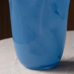 Blue and Peach Ruffle Vase - Large