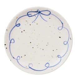 Blue Bow Dessert Plate