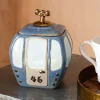 Blue Cable Car Cookie Jar