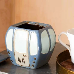 Blue Cable Car Cookie Jar