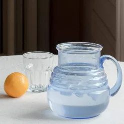 Blue Glass Handle Jug