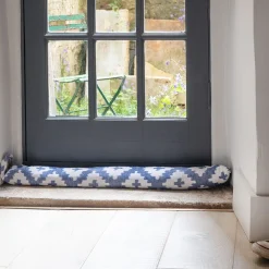 Blue Ikat Draught Excluder