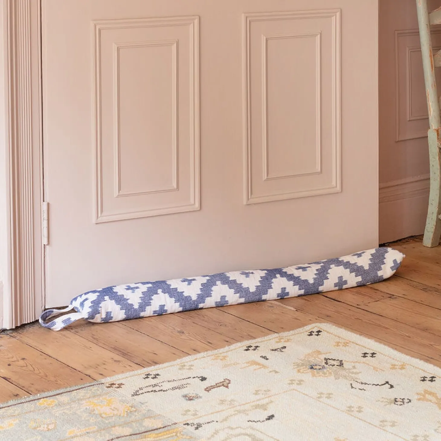 Blue Ikat Draught Excluder