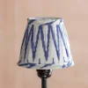 Blue Ikat Pleated Lamp Shade