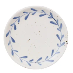 Blue Leaves Dessert Plate