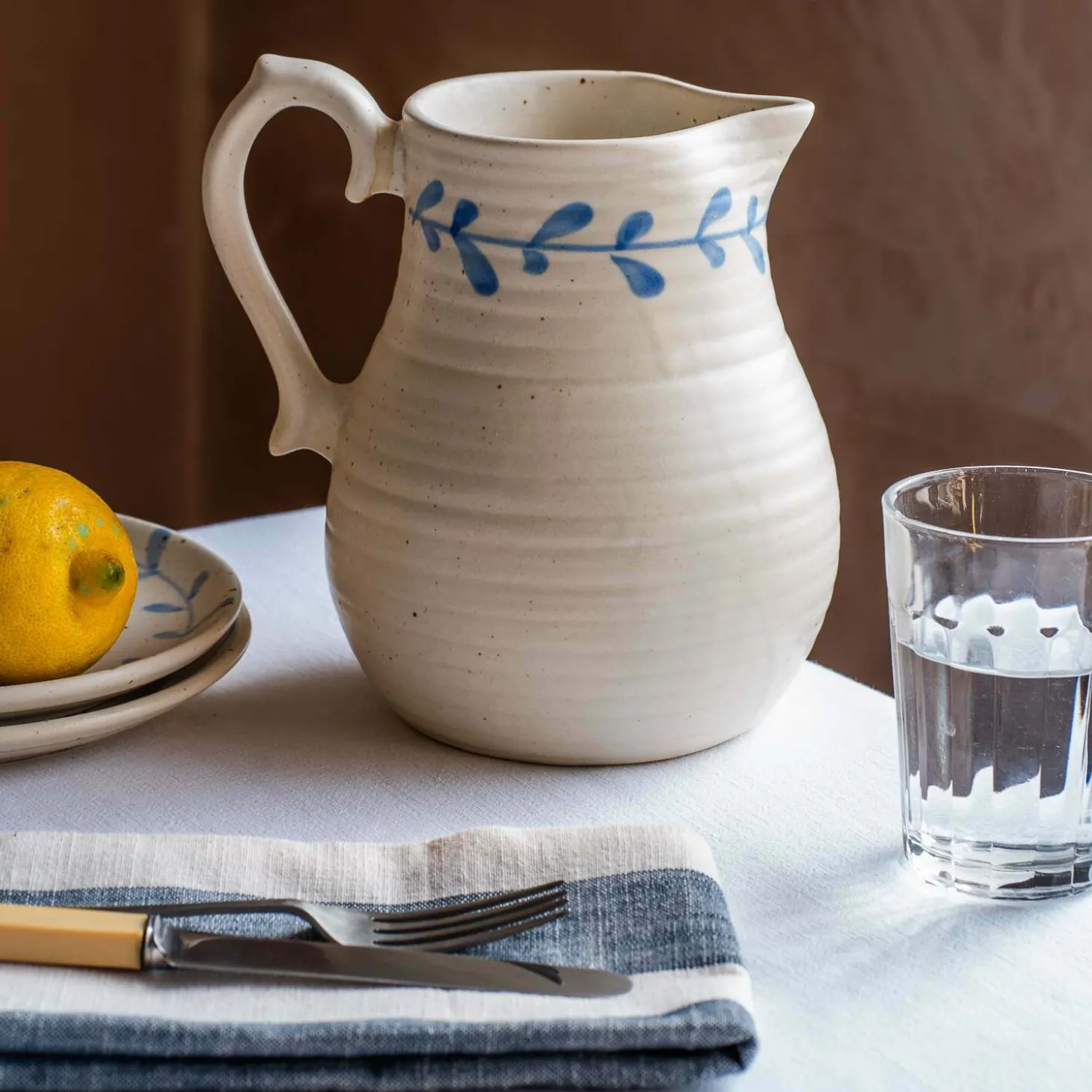 Blue Leaves Jug