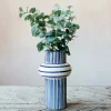 Blue Striped Vase