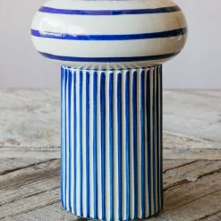 Blue Striped Vase