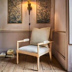 Bobbin Natural Linen and Ash Armchair