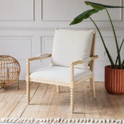 Bobbin Natural Linen and Ash Armchair