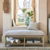 Bobbin Natural Linen and Ash Bench