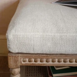 Bobbin Natural Linen and Ash Bench