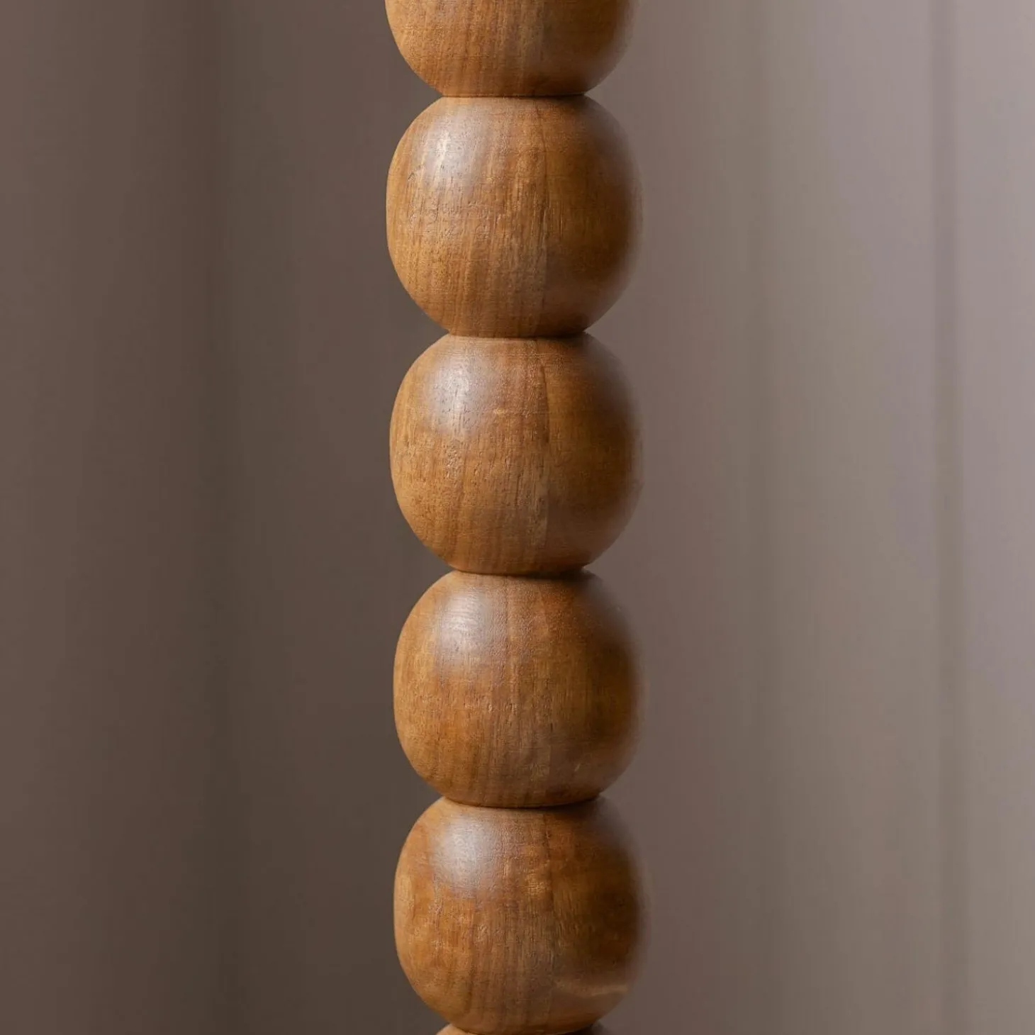 Bobbin Tripod Dark Wooden Floor Lamp