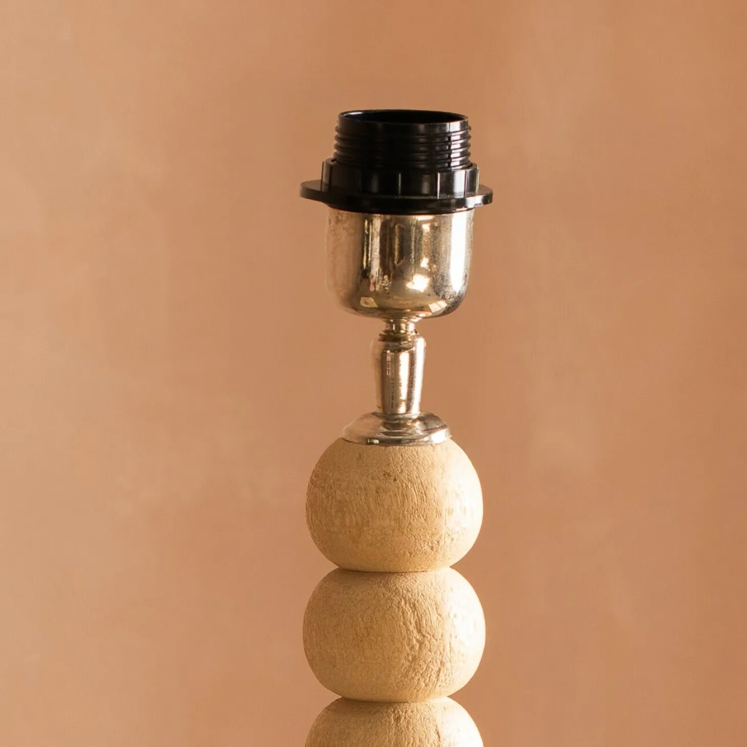 Bobbin Tripod Natural Wooden Table Lamp