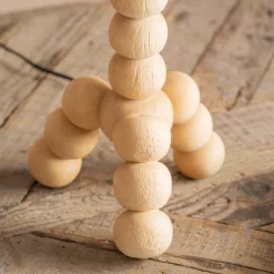 Bobbin Tripod Natural Wooden Table Lamp