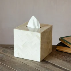Bone Inlay Tissue Box