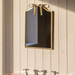 Bow Antique Brass Wall Mirror