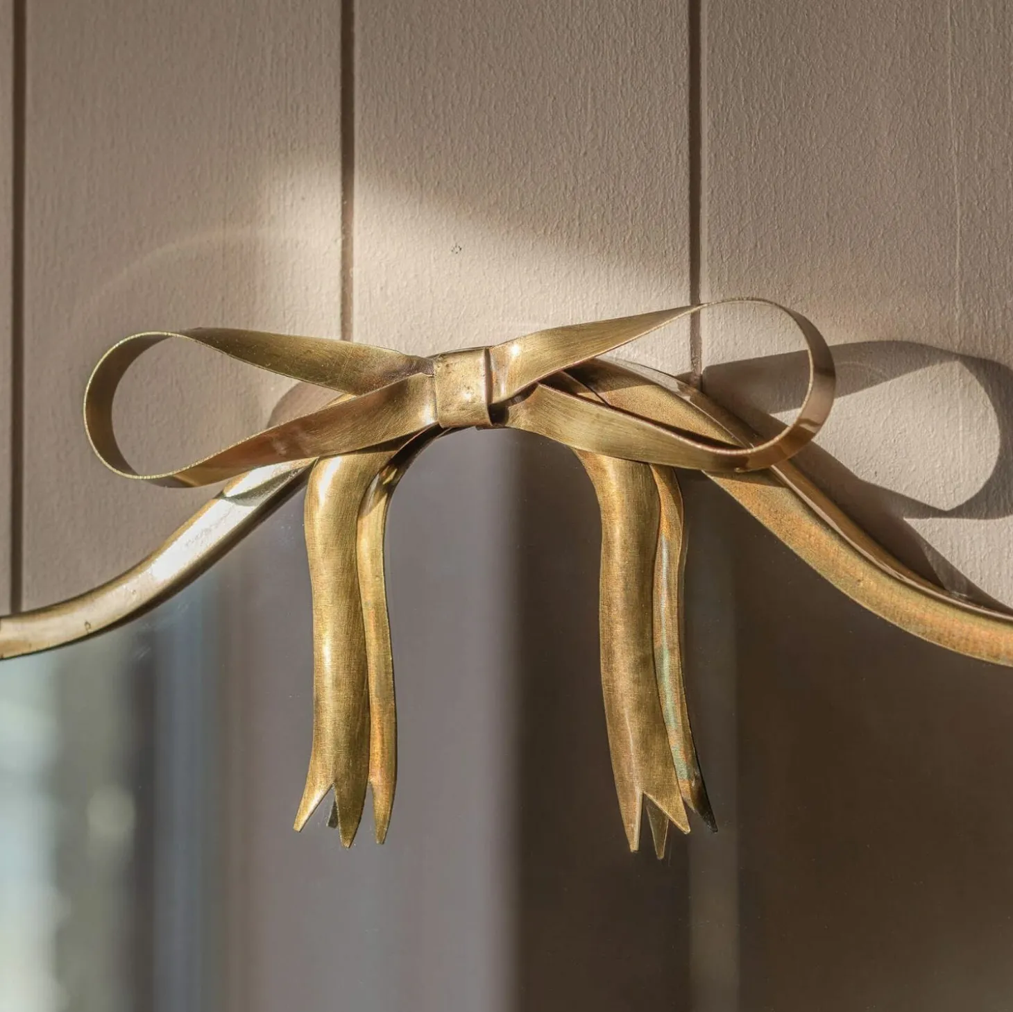 Bow Antique Brass Wall Mirror