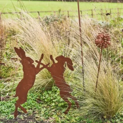 Boxing Hares Garden Stake