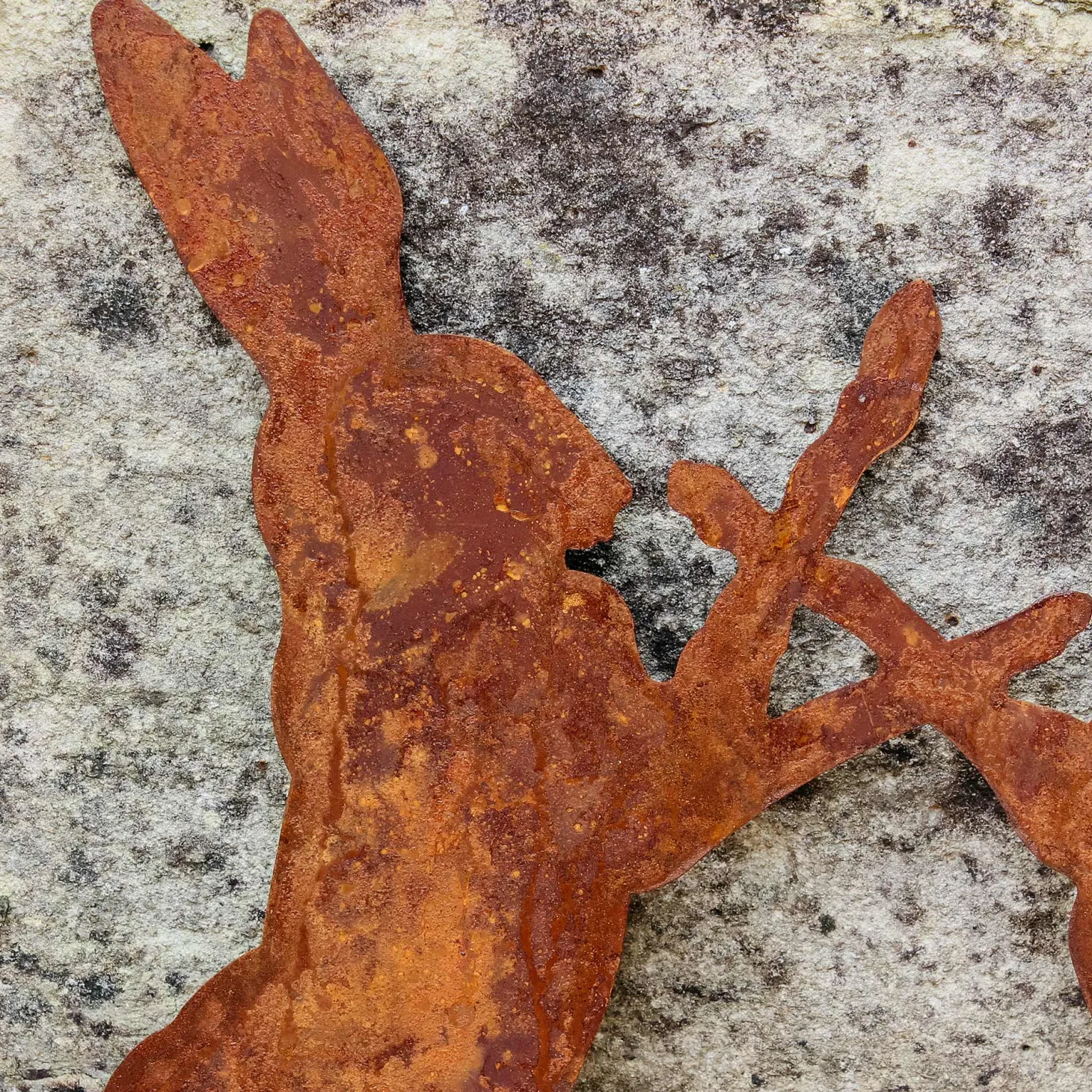 Boxing Hares Garden Stake